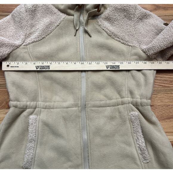 Koolaburra by UGG Jacket Women's Sz Small Beige Hooded Sherpa Pockets Full Zip - Picture 6 of 10